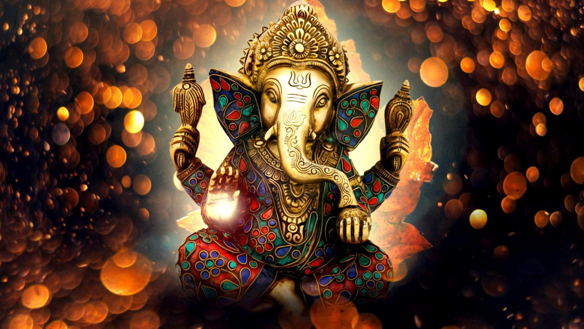 Wallpaper Lord Ganesha, Cute, Digital art, HD, 4K, Creative Graphics